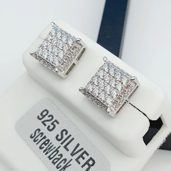 "925 Sterling Silver Cubic Zirconia Earrings, UU1P6A6106 - Picture 4 of 9